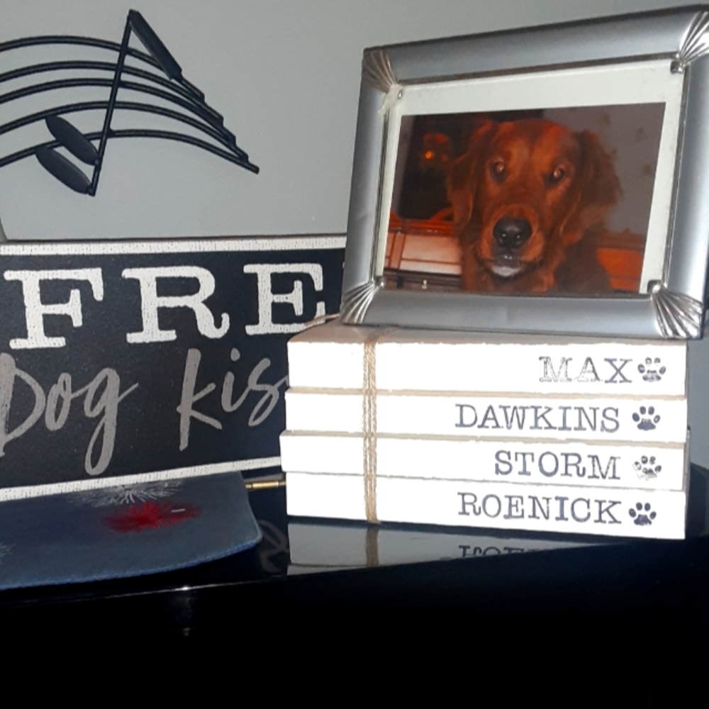Custom Stamped Bookset Decor